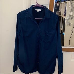 Old Navy Classic Faux Denim Button Up